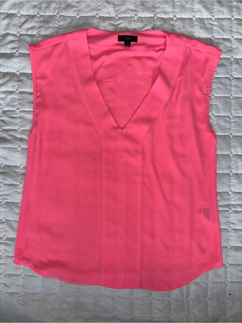 J Crew Pink V-Neck Sleeveless Blouse size M